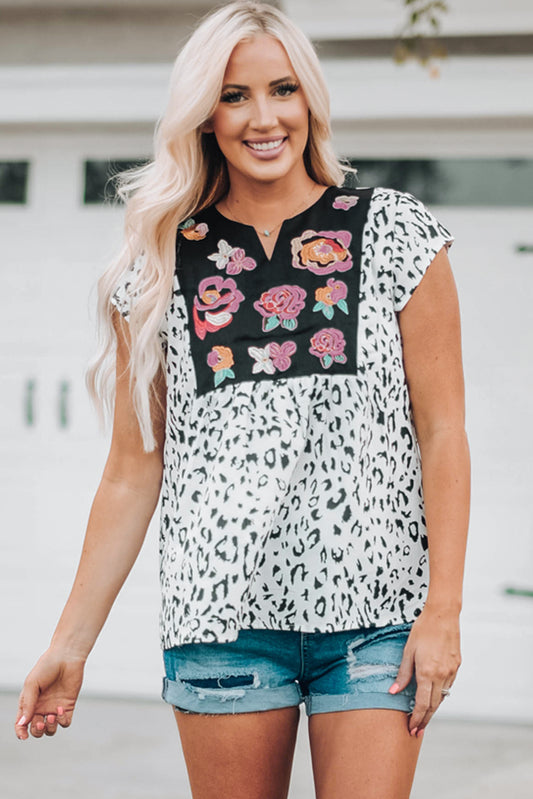 Wild Flower Embroidered Top