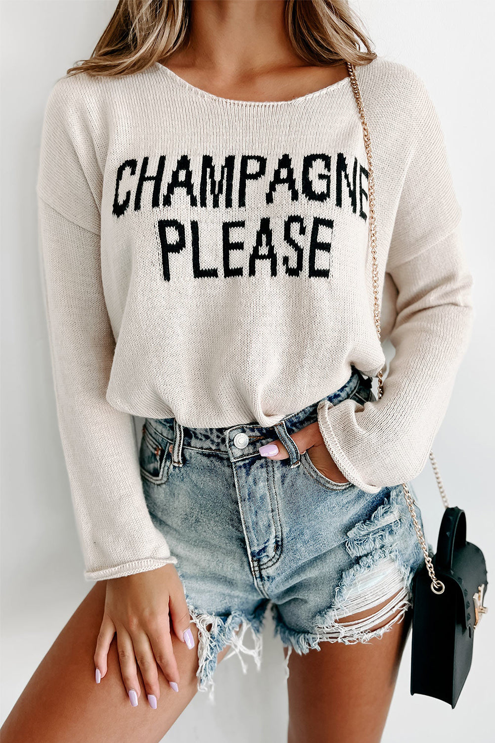 Champagne Please Sweater