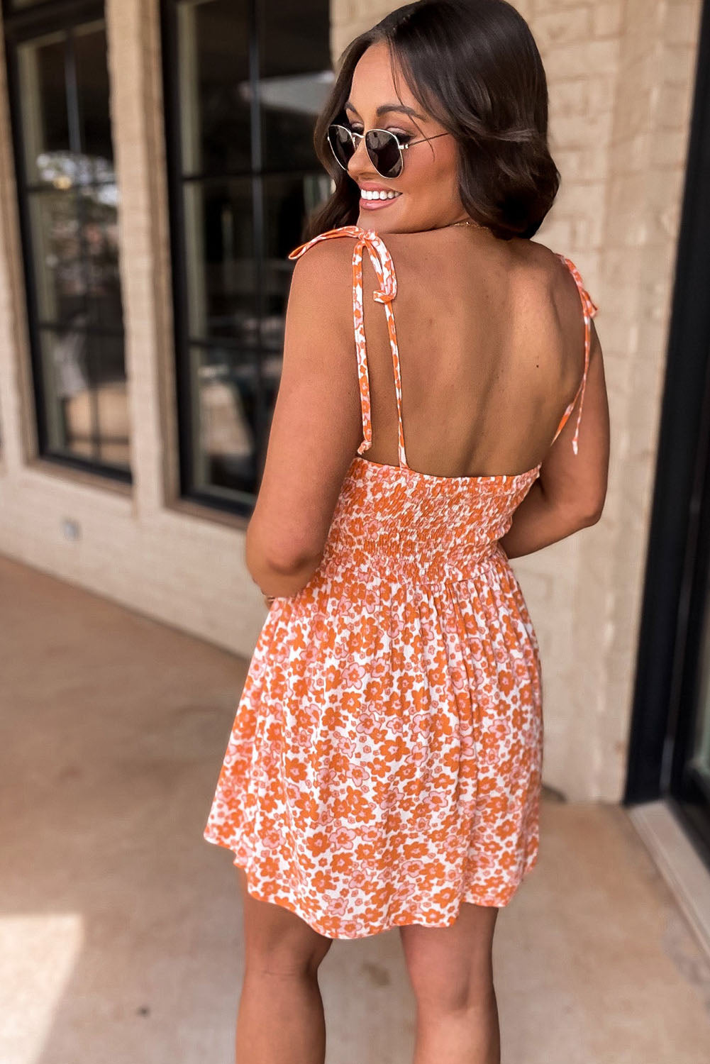 Orange Boho Romper